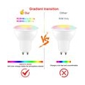 4 Stück 5W GU10 LED Warmweiß RGB Lampe Dimmbar Birnen Leuchtmittel Glühbirne mit Fernbedienung