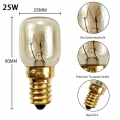 10 x Philips 25 W SES E14 kleine Schraube Gap Pygmy Lampen ＞ 300 °C Mikrowelle/Backofen spezifische Leuchtmittel Pack