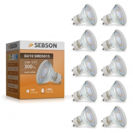 More about 10x LED Lampe GU10 warmweiss 4W / 30W Leuchtmittel Strahler Spot 230V SEBSON