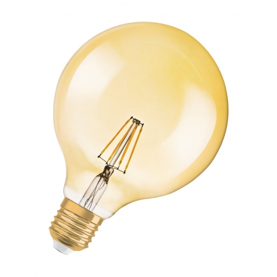 OSRAM LED VINTAGE 1906 4W Globe E27 410 Lumen warm weiß 2400K, Globe-Form im Retro-Design