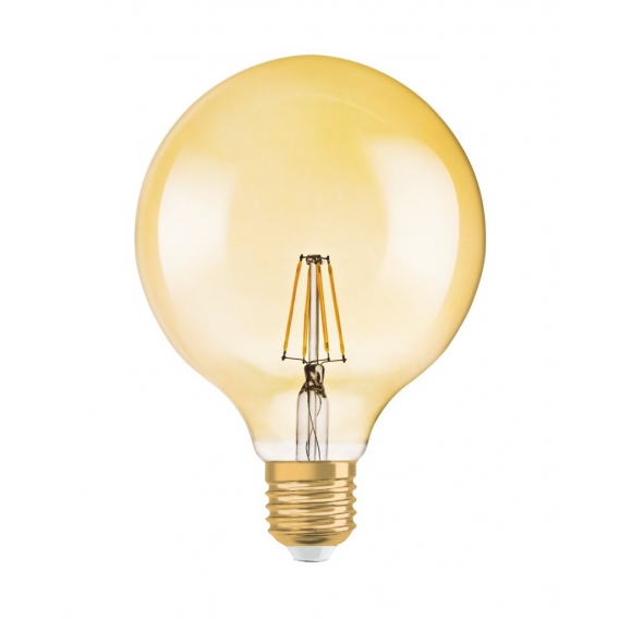 OSRAM LED VINTAGE 1906 4W Globe E27 410 Lumen warm weiß 2400K, Globe-Form im Retro-Design