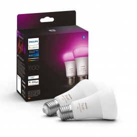 More about Philips Hue Bluetooth White & Color Ambiance LED E27 Birne - A60 8W 1100lm Doppelpack