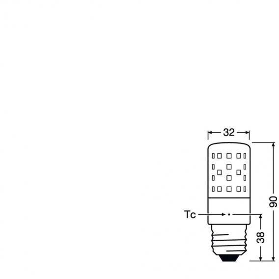 OSRAM LED Superstar Special T SLIM, Dimmbare schlanke LED-Spezial Lampe, E27 Sockel, Warmweiß (2700K), Ersatz für herkömmliche 6