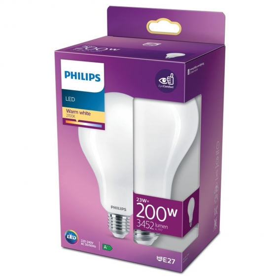 Philips LED Lampe ersetzt 200W, E27  weiß, warmweiß, 3452 Lumen, nicht dimmbar, 1er Pack