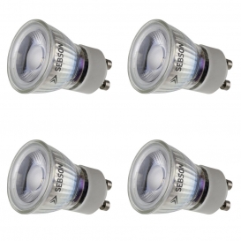 More about 4x LED Lampen GU10 warmweiss 3W ø35m 230V Leuchtmittel Spot Strahler COB SEBSON