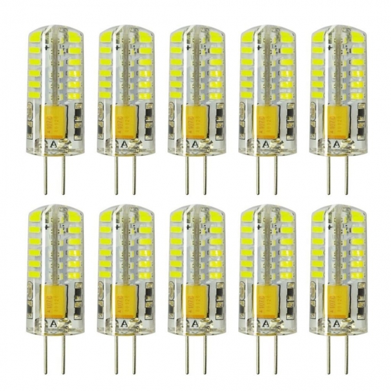 10X G4 3W LED Glühbirne Lampe AC/DC12V Leuchtmittel Ersatz 20W Halogenbirne Kaltweiß