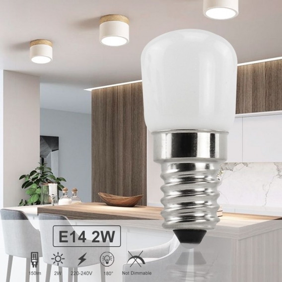 10 Stück E14 LED Lampe 2W AC 220-240V Warmweiß 3000K SMD Mit Aluminium und PC Körper