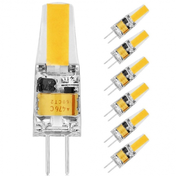 6X G4 3W LED Glühbirne AC220V Warmweiß COB Leuchtmittel Ersatz 20W Halogen Lampe Nicht Dimmbar