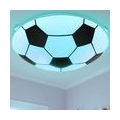 RGB LED Deckenlampe, Fußball-Design, Glas, schwarz weiß, LEMMI