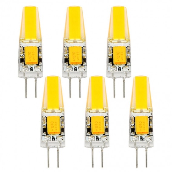 6x LED G4 Stiftsockel Leuchtmittel EEK: A+ AC/DC 12V 3W LED Stiftsockel-Lampe G4 Warmweiß