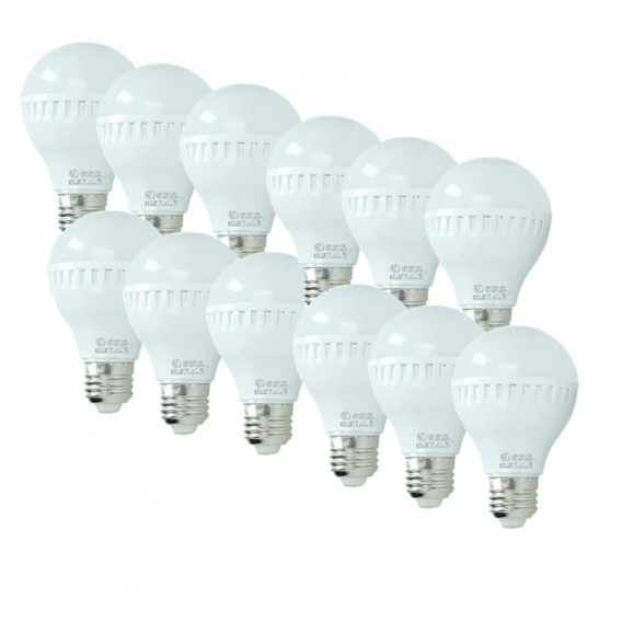 ECD Germany 12er Pack E27 LED Lampe Birne 7W - AC 220-240V - 458 Lumen - 270° Abstrahlwinkel - Kaltweiß 6000K - ersetzt 55W Glüh