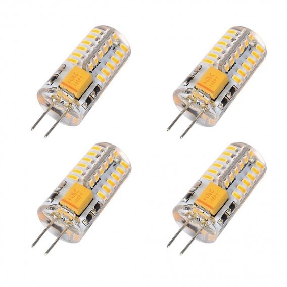 4X G4 3W LED Glühbirne Lampe AC/DC12V Leuchtmittel Ersatz 20W Halogenbirne Warmweiß