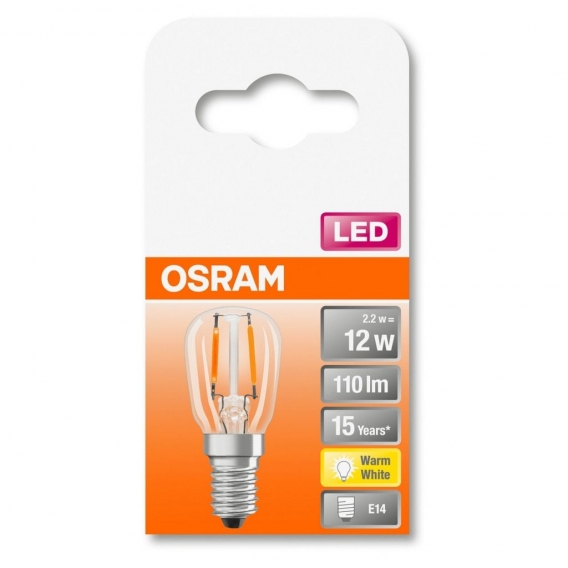 OSRAM LED STAR T26 10 BOX Warmweiß Filament Klar E14 Kühlschranklampe