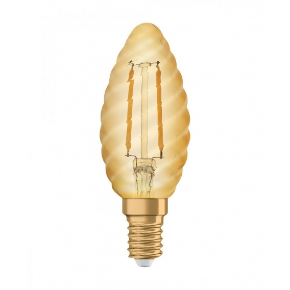 OSRAM LED VINTAGE 1906 CLASSIC BW 12 FS Warmweiß Filament Gold Gedreht E14 Kerze