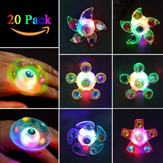 kindergeburtstag gastgeschenke 20 LED Fingerlampe Mitbringsel Fingerring Leuchtringe Fingerlichter Ring für Finger Mitgebsel Gas