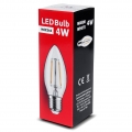 Retro Edison Filament Glühbirne LED E27 Vintage Dekorative Glühlampe Beleuchtung Birne Warmweiß 3000K 230V (4W 470lm Kerze)