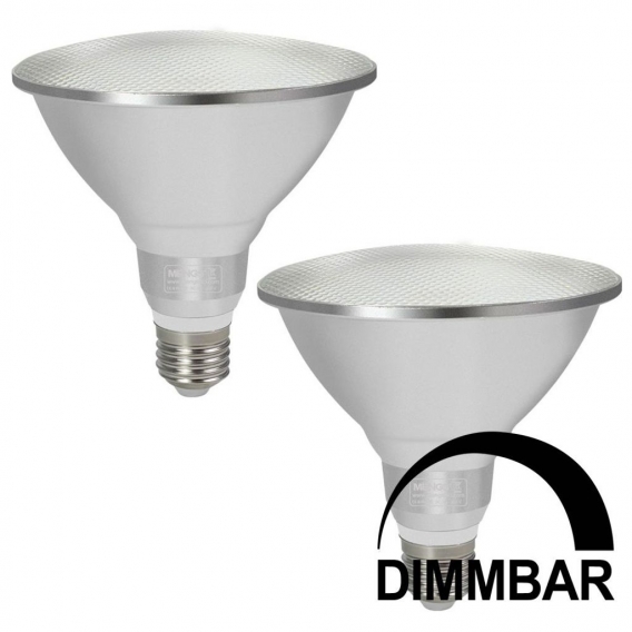 2 Stück Dimmbar Wasserdichtes E27 15W ＝ 120W LED PAR38 Licht Aluminium Legierung + Glasabdeckung Warmweiß 30X5630 SMD 1200LM AC 