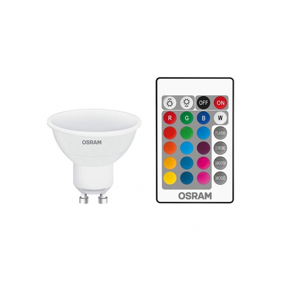 OSRAM LED STAR PAR16 25 (120°) BOX K REMOTE Warmweiß, RGB SMD Matt GU10 Spot