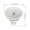 LED Lampen MR16 GU5.3 5W - 4x Leuchtmittel 12V warmweiss 3000K 380lm 110° SEBSON