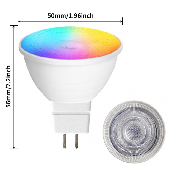 3W MR16 LED Glühbirne RGB Farbwechsel Spotlight Leuchtmittel Lampe Warmweiß 2700K mit Fernbedienung