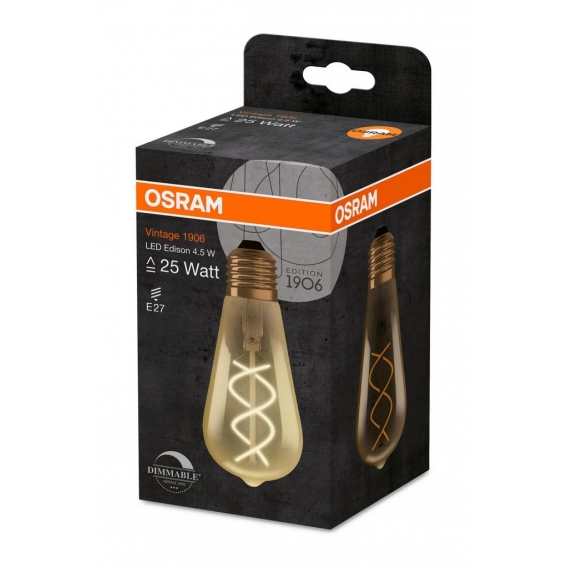 OSRAM LED VINTAGE 1906 LEDISON 25 FS DIM Warmweiß Filament Gold E27 Glühlampe