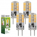 4er GY6.35 4W＝30W Leuchtmittel LED Glühbirne AC/DC12V 48X4014 SMD Warmweiß