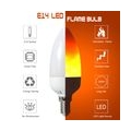 4tlg LED Licht Fackel Feuer Lampe Flammen Effekt Glühbirne Flacker Birne E14  2W