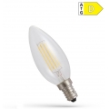 LED Filament E14 C35 Kerze Klar 6W ＝ 65 Watt 900lm 300° Retro Neutralweiß 4000K