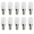 10 Stück E14 2W LED Kühlschrank Birne Lampe AC 220-240V Warmweiß 3000K 8x2835 SMD Mit PC Mantel