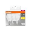 OSRAM LED BASE CLASSIC P 40 FS K Warmweiß SMD Matt E14 Tropfen 3er Pack