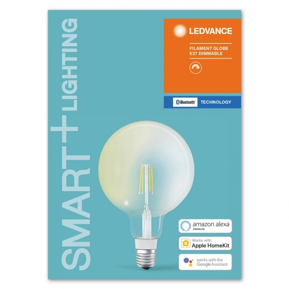 LEDVANCE SMART+ LED CLASSIC GLOBE 125 50 FS DIM Warmweiß Bluetooth Klar E27 Kugel