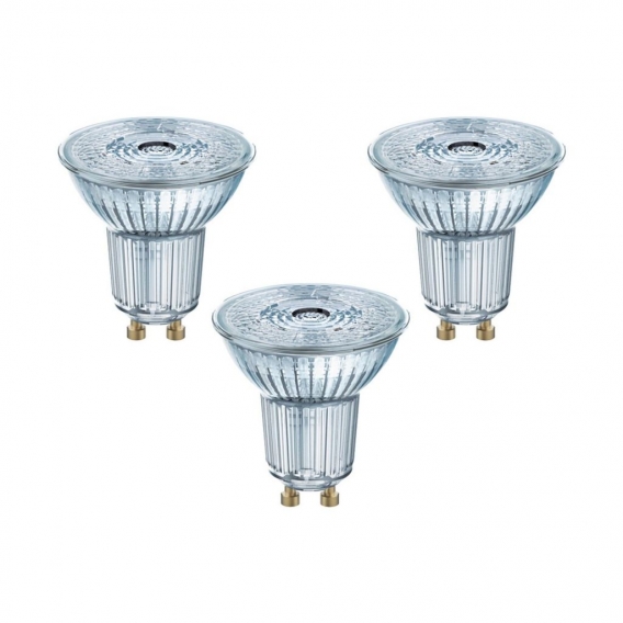 OSRAM LED BASE PAR16 50 (36°) FS Kaltweiß SMD Klar GU10 Spot 3er Pack