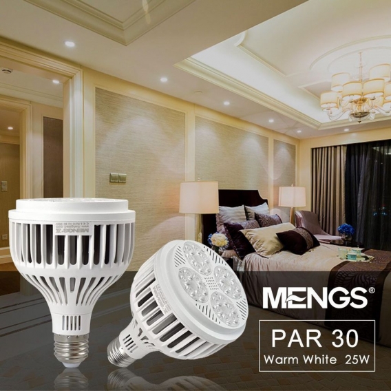 2X E27 PAR30 LED Strahler 25W LED Lampen 24x 3030 SMD Ersetzt 200W Halogen 3100LM Warmweiß 2800K AC 85-265V