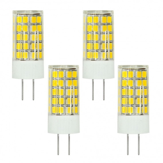 4 Stück LED G4 Lampen, 6W LED Birnen 6000K Kaltweiß 500lm, Ersatz für 45W Halogenlampen,Kein Flackern Nicht Dimmbar 360° Lichtwi