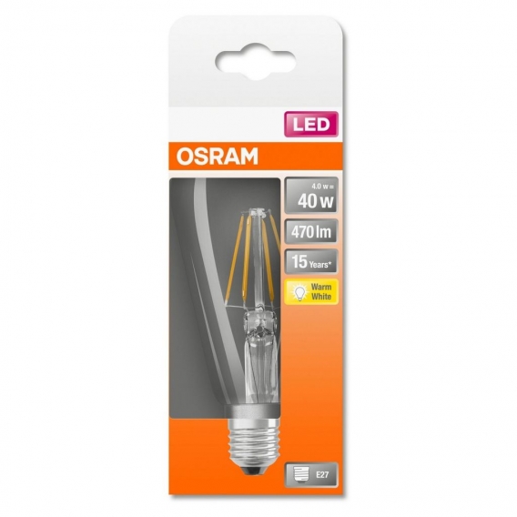 OSRAM LED STAR LEDISON 40 BOX Warmweiß Filament Klar E27 Glühlampe