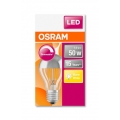 OSRAM LED SUPERSTAR MIRROR CLASSIC A 50 FS DIM Warmweiß Filament Silber Verspiegelt E27 Glühlampe