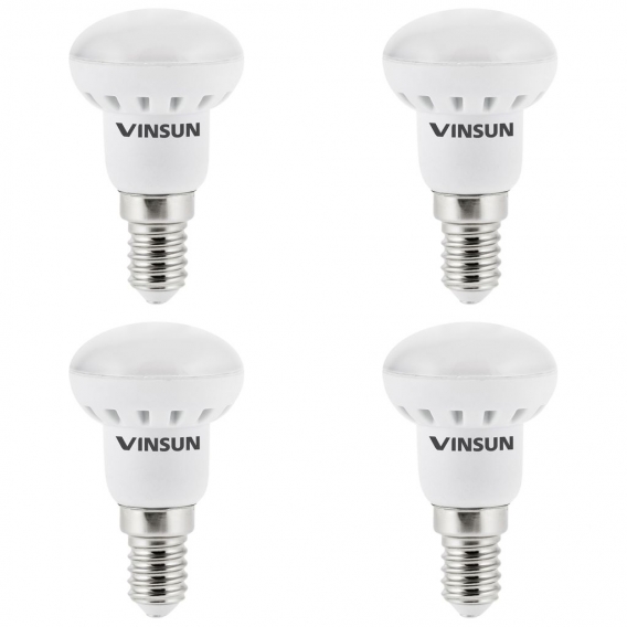 LED Lampen E14 warmweiss - 4x LED E14 3W - E14 LED Reflektor VINSUN Leuchtmittel