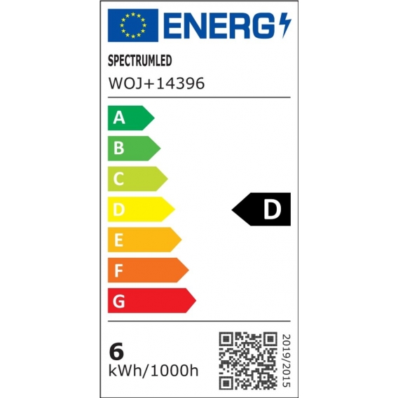 Spectrum LED Filament Leuchtmittel Tropfen 6W ＝ 60W E27 klar 850lm warmweiß 2700K 300°