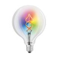 LEDVANCE Smarte LED-Lampe mit Wifi Technologie, E27, RGB-Farben änderbar, Globeform, Farbiges Filament als Stimmungslicht, Ersat