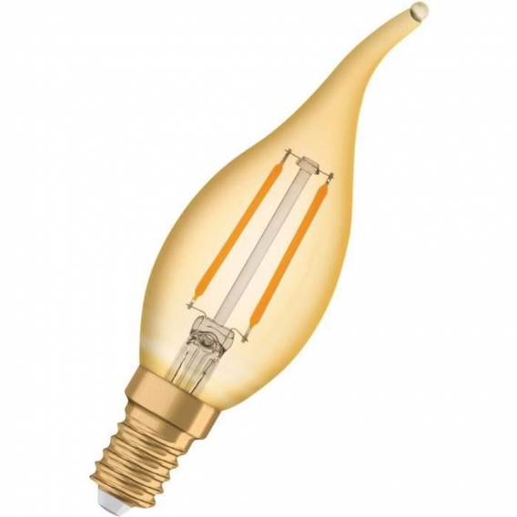 OSRAM Edition 1906 Glühbirne Flame Blast LED Klargold-Filament - 1,5 W ＝ 12 W - E14 - Warmweiß