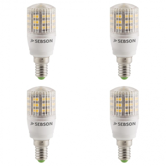 4x LED Lampe E14 warm weiß 3W / 25W 230V Leuchtmittel 240lm 2900K 280° SEBSON