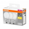 OSRAM LED BASE CLASSIC P 40 FS Warmweiß Filament Matt E27 Tropfen 3er Pack