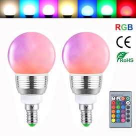 More about 2 Stück 3W LED E14 RGB Glühbirne Dimmbar Leuchtmittel Lampe mit Fernbedienung