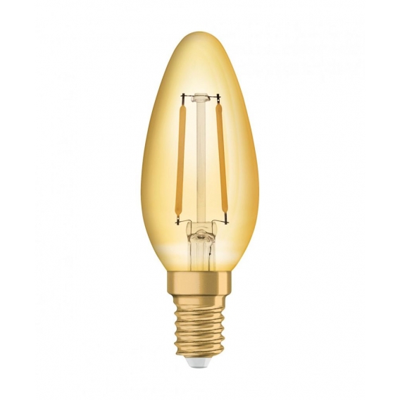 OSRAM LED VINTAGE 1906 CLASSIC B 12 FS Warmweiß Filament Gold E14 Kerze