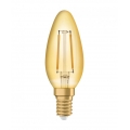 OSRAM LED VINTAGE 1906 CLASSIC B 12 FS Warmweiß Filament Gold E14 Kerze