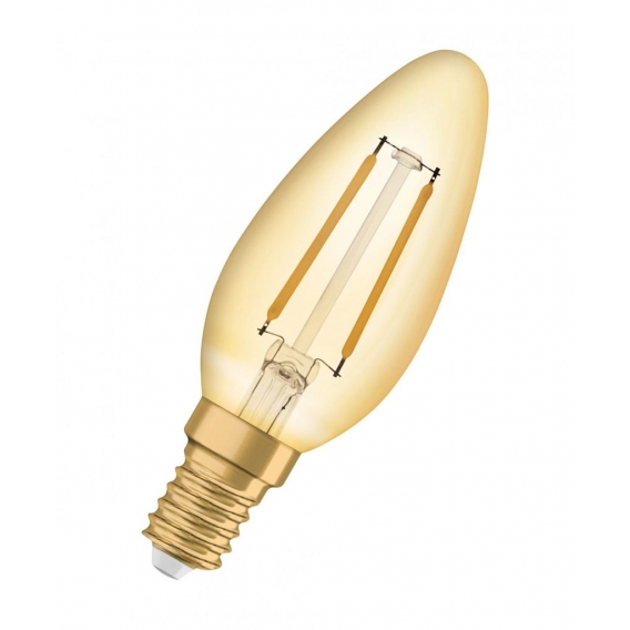 OSRAM LED VINTAGE 1906 CLASSIC B 12 FS Warmweiß Filament Gold E14 Kerze