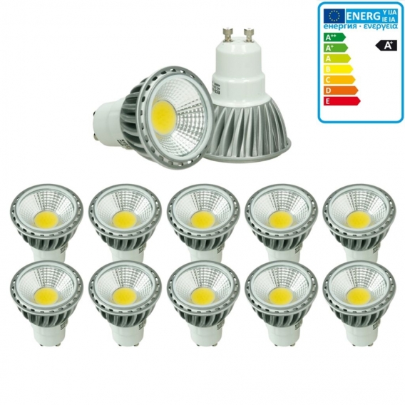 ECD Germany 10er Pack GU10 LED Spot 6W - AC 220-240V - 321 Lumen - 60° Abstrahlwinkel - Warmweiß 3000K - ersetzt 30W Halogen - d