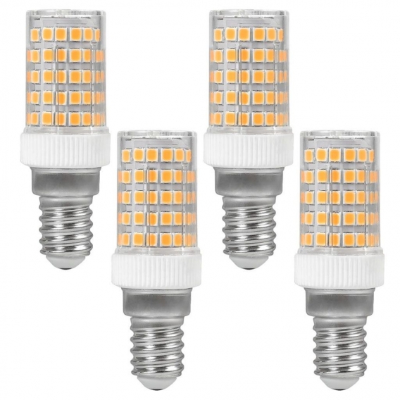 4-er Pack Flimmerfrei E14 13W ＝ 100W LED Licht Keramik + PC Warmweiß 86X2835 SMD AC 220-240V