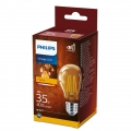 Philips LED Lampe ersetzt 35W, E27 Standardform A60, klar -Vintage, goldweiß, 400 Lumen, nicht dimmbar, 1er Pack