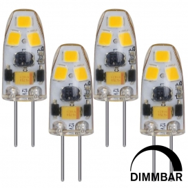 More about 4 Stück Dimmbar G4 LED Lampe 1.5W AC/DC 12V Warmweiß 3000K 6x2835 SMD Mit Silikon Mantel